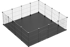 LANGXUN PILIN Organizer do przechowywania kostek z czarnego drutu, dla małych zwierząt dla królika, świnki morskiej, szczeniaka, produkty dla zwierząt domowych, przenośne ogrodzenie podwórka z drutu