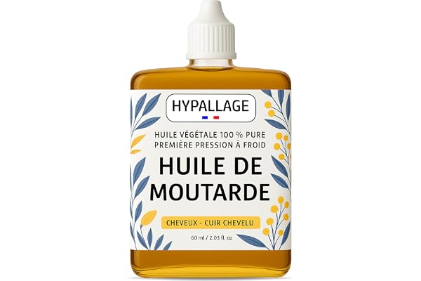Huile de Moutarde Pousse Cheveux – Soin Capillaire Nourrissant – Hair Growth Mustard Oil – Embouteillée en France – 60ml