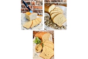 KETO CHEFS HAND CRAFTED LOW CARB FOODS Keto Chefs Ultra Low Carb Freshly Baked Keto Bread Basket Bundle - Multiseed + Sage & Onion + Rustic Sandwich 600g x 3 Loaves