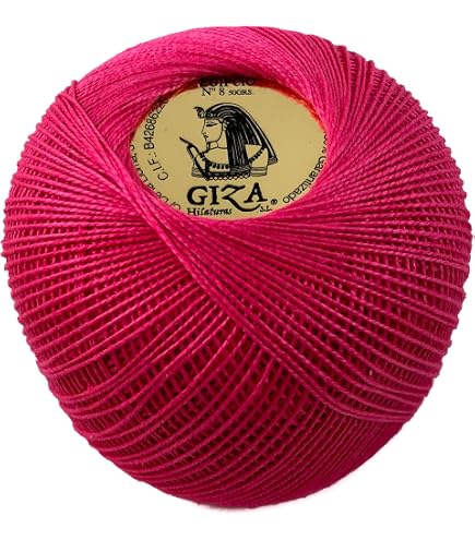 OVILLO Gomitolo GIZA Perlé Cotone 100% Giza, N.8 - 50gr, Colore Nero 0007, Per Uncinetto E Lavori A Maglia