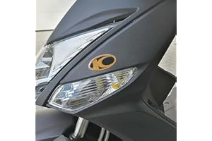 labelbike - 2 Stickers Logo Resin Gel 3D Compatible for Scooter Kymco Black Gold
