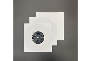 PANMER 7 Inch White Paper Sleeves Pack of 25