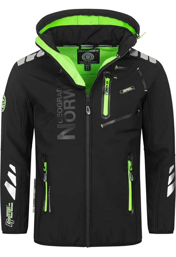 Geographical Norway Winddichte herenjas met capuchon en trekkoord voor kamperen in de open lucht, wandelen, sneldrogend materiaal, BANS-productie