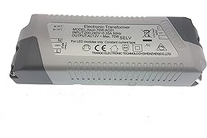 Trango Transformateur LED ASUN-70 12 volts AC Puissance de sortie max.: de 0,5 à 70 Watt – Transformateur, Alimentation basse tension, Driver LED pour ampoules MR16, GU5.3, G4, Stripe, Ruban, Lampes