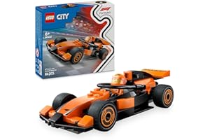 LEGO City F1 Driver with McLaren Race Car - Formula 1 Building Toy with a Racing Driver Minifigure - Small Birthday Gift Idea for 6+ Year Old Boys & Girls or Adult Motorsport Fans - 60442