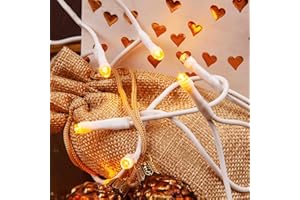 ‎HELLUM hellum LED Mini Lichterkette Innen, 20 mini LED Lichter, 285cm beleuchtete Länge, Lichterkette strom mit Stecker, Kabel weiß, für Weihnachtsbaum 563986