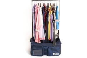 Dance Bag with Garment Rack – Collapsible Costume Rolling Duffel Bag with Wheels for Competition, Shows, Performances, Travel and More by Kendall Country – 28 inch luggage (Midnight Blue, 28-Inch)