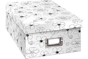 Pioneer Photo Albums B-1BW Boîte de Rangement encrée Motif Floral