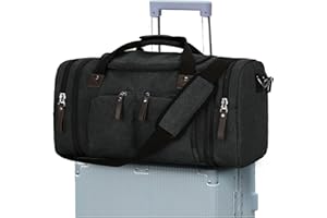 BOXSAM Borsone da Viaggio Uomo, Borsone Sportiva da Palestra Grande, Borsa da Weekend con Borsa Bagnata, Borsa da Viaggio Impermeabile Espandibile, Borsa Ospedaliera, Borsa da Notte. Nero