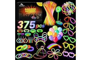 Dora Sicom braccialetti luminosi fluorescenti,braccialetti luminosi,starlight braccialetti luminos，bracciali fluorescenti per feste for fluo partito combinazione /375 pezzi