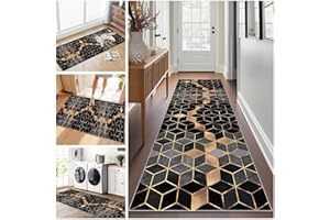 RUXEVNSY Teppich Läufer Flur Lang, Teppichläufer Flur rutschfest Küchenteppich 50 x 350 cm Waschbar Flur Läufer Teppich, Flurläufer Lang Korridor Teppich Läufer für Küche, Eingang, Wohnzimmer Schlafzimmer