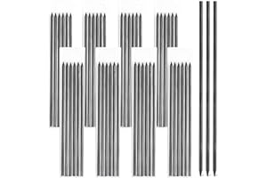 YYAOEMI 48 PCS Pencil Refills, 2.8mm Black Pencil Refills, Deep Hole Marker/Scriber, Waterproof Pencil Refills, Solid Carpenter Pencil Refills Replacement for Architects, Designers, Construction Workers