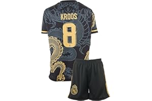Mefstone Madrid Kinder Trikot, Mbappe, Bellingham, Kroos, Modric, Arda Kommt mit Shorts, Trikot für Kinder Fußballfans (4-13 Jahre,128-176)