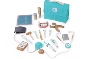 Kidmigo Arztkoffer für Kinder, 11-teiliges Spielzeug Rollenspiel Set, Doktor Spielset Kit mit Stethoskop, Geschenk für ab 3 Jahren