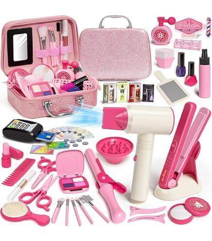 AIMIUVEI Ensemble de Maquillage pour Enfants Filles, 31 PCS Trousse de Cosmétique Lavable, Jouet de Maquillage pour Les Filles - Jeux - Jouets AIMIUVEI Ensemble de Maquillage pour Enfants Filles, 31 PCS Trousse de Cosmétique Lavable, Jouet de Maquillage pour Les Filles - Jeux - Jouets