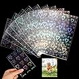 Photocard Sleeves, 100 Pcs Love Heart Kpop Card Sleeves Transparent Waterproof Trading Cards Protector Holographic Foil Cover Photo Card Sleeves, 58 x 89mm