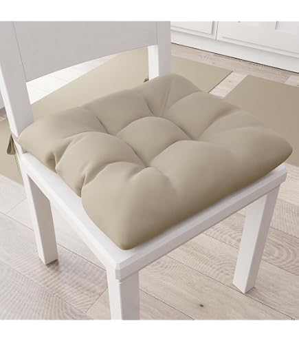 PARAMAISON Cuscino Sedia 40x40 Con Lacci Panama, Set 6 Pezzi