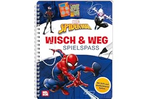 Marvel: Spider-Man Wisch & Weg - Spielspaß: Mit abwischbaren Seiten und Stift | Labyrinth-Rätsel, Suchbilder und Malaufgaben für Kinder ab 4 Jahren