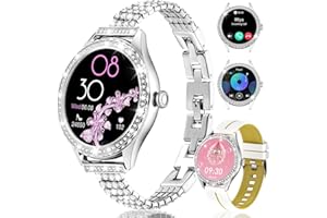 Homailida Orologio Smartwatch Donna, 1.32" Smart Watch Donna Rotondo con Chiamate e Whatsapp, Orologio Fitness con Monitoraggio del Sonno/Contapassi, Impermeabile SmartWatch per Android iOS