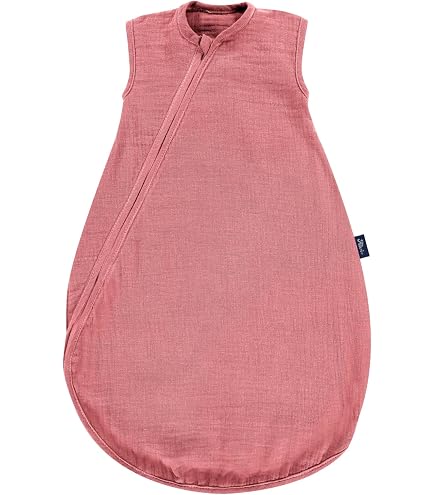 Alvi 4-Season Mull-Schlafsack Baby Schlafsack für Sommer und Winter, 2.0 TOG, mit Leichter Füllung Fox Glove