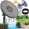 CIRYASR Solar Drip Irrigation System, Automatic Watering System with 2200mAh Battery and 6 Timer Modes for Potted Plants Drip Irrigation Kit for Balconies, Green House, Garden, Balcony