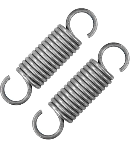 Ressort de Tension avec Double Crochet 3 mm Fil Diamètre, 16 mm OD, 45 mm Longueur libre, Ressort Acier Ressort de Traction, 2 Pièces