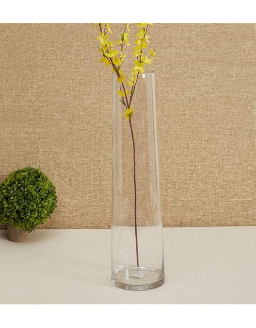 Buy Decent Glass Luster Round Glass Tall Vase 8Inch Tall x 6Inch