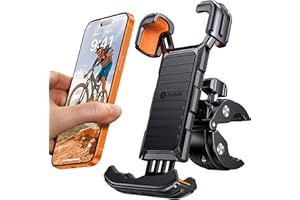 andobil 2025 Handyhalterung Fahrrad [ Top Verarbeitet ] 165 km/h Stoßfest [ 1s Einhandbedienung ] Universal Handyhalterung Motorrad 360° Handyhalter Fahrrad für iPhone 17/16/15 Pro Max Samsung S25