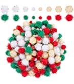 Baker Ross Lot De 200 Pompons Pastel Assortis - Tailles Variées Jusqu'à 40mm Pour Arts Créatifs Enfants