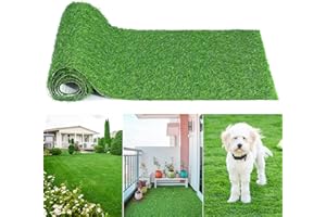 GOTGELIF Realistic Artificial Grass Mat, 25mm Fake Grass Rug with PRT Backing Without Debris, Pet Friendly Decorative Lawn Landscape Synthetic Turf for Indoor Outdoor/Balcony/Garden/Camping (0.5mx2m)