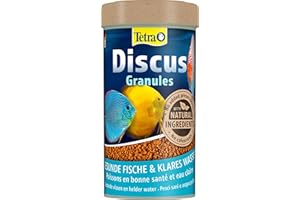 Tetra Discus Granules - Mangime per tutti i pesci disco, favorisce la salute, il colore e la crescita, lattina da 250 ml