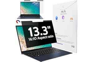 Peslv Magnetic Laptop Privacy Screen 13.4 & 13.3 inch for 16:10 Computer Monitor, 13" Removable Anti Glare Protector Blue Light Filter Shield Compatible with Lenovo Hp Dell Acer Asus Thinkpad Envy Xps