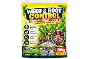 Weed & Root Control 200g | Powerful Ready-to-Use Fast-Acting | Helps Control Weeds from Roots & Stubborn Weeds | For Gardens, Lawns, Driveways, Pathways & Outdoor Areas | (Pack of 01)