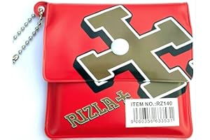 NA1 Pocket Ashtray RIZLA Portable Travel Ash Tray Foil Lining Handy RIZLA Pick NEW (Red)