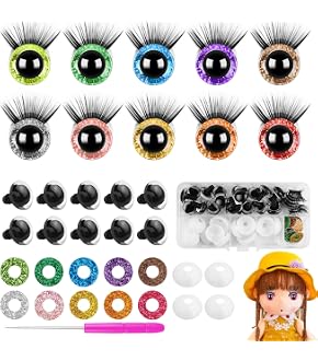 Set 40 Occhi Di Sicurezza Per Amigurumi E Peluche | Diametri Da 14 Mm A 30 Mm, Con Nasi E Rondelle | Per Cucito, Uncinetto, Creazioni Fatte A Mano