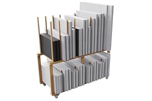 UNZERO Kunstregal mit Griff & Rollen für Leinwandbretter, Zeichenbrett, Kunststudios