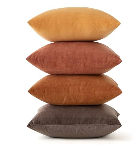Stylo Culture Indiano Fodere Per Cuscini 40x40 cm Decorativi Per Divani Luna Stellare Specchiata Ricamato Giallo Senape Quadrato Chiusura Della Busta 16x16 pollici Copricuscini Letto - 2 pezzi