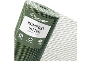 Grille à Compost HaGa Largeur 1,2m - Plastique de Haute qualité pour déchets & Recyclage - Taille Pratique pour composteurs, composteurs Rapides & thermocomposteurs (au mètre)