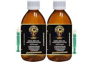 2 x CDS 250 ml. CueVitae | 3 000 ppm | Bärnstensglas + steril spruta 10 ml