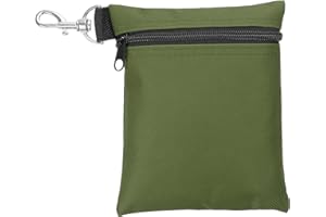 PATIKIL Golf Tee Pouch, Zipper Golf Ball Bag with Metal Lobster Claw Clip for Men Women Valuables Holder