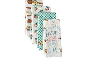 The Pioneer Woman Cotton Kitchen Terry Towels Set of 4 Biscuits and Gravy