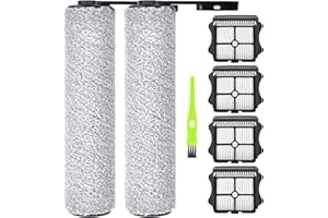 ECNAKA 6 Stück Bürstenrolle Zubehör Ersatzteile für Tineco Floor ONE S5/Floor One S5 Pro 2 Nass- und Trockensauger(2 Bürstenwalze + 4 HEPA-Filter)