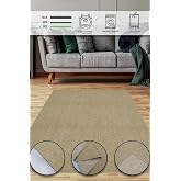 SİMEREV HALI Bohem Dokuma &Ouml;rme Modern J&uuml;t Hasır Kaymaz Taban Yıkanabilir Antialerjik Yolluk Kilim A&Ccedil;IKKAHVE 80 x 150