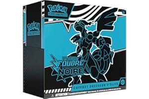 Pokémon : Coffret Dresseur d’élite Écarlate et Violet – Foudre Noire – Zekrom du JCC Pokémon (1 Carte Promo Entièrement Illustrée de Fulguris, 9 Boosters et des Accessoires de Jeu Premium)