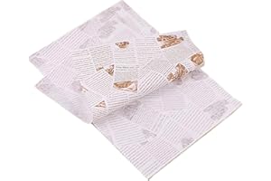 La Llareta 100 Feuilles Fromage Wrap Papier, Papier Emballage Alimentaire, Étanche et Résistant à l'huile, pour Sandwich/Pain/Gâteau/Burger