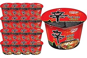 EDE GROUP Shin Cup Noodles Big Bowl 114g Each (Pack 16) - Nong Shim Shin Instant Noodles Korean Style Traditional Spicy - Excellent for Snack and Soups