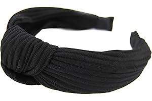 axy Haarreif mit Knoten-Vintage-Wunderschön Stirnband Haarschmuck Damen Haarreifen HR34 (Schwarz)