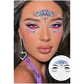 BearPear Mermaid Kendinden Yapışkanlı Kristal Y&uuml;z Taşı Renkli Face Sticker
