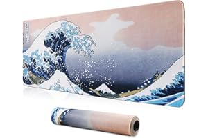 HoYiXi Podkładka pod mysz do gier, rozszerzona duża podkładka pod mysz komputerową, podkładka na biurko, miękka, gładka powierzchnia i antypoślizgowy gumowy spód, wodoodporna, miękka tkanina, XXL, 60