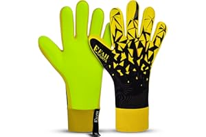 EFAH SPORTS Guantes de Portero de Fútbol para Niños Guantes de Futbol Niño con Palma de Látex y Protección de Dedos, Guantes de Entrenamiento Portero Futbol Niño Resistentes y Antideslizantes